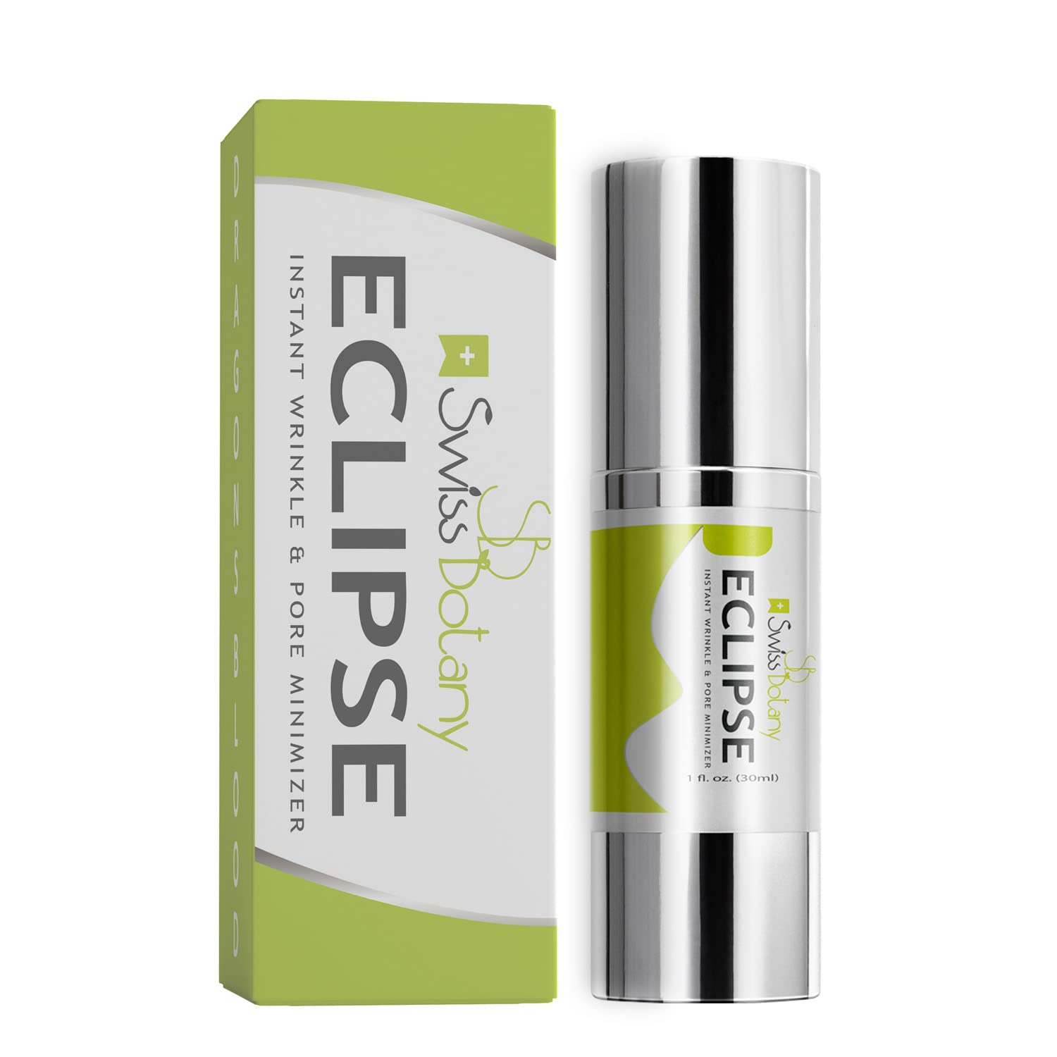 Swiss Botany Beauty 1 Swiss Botany Instant Eclipse Wrinkle & Pore Minimizer - Tightens and Clarifies Skin for Youthful Complexion - Minimizes Pores Acne Scars Wrinkles & Fine Lines - 1 oz / 30 mL