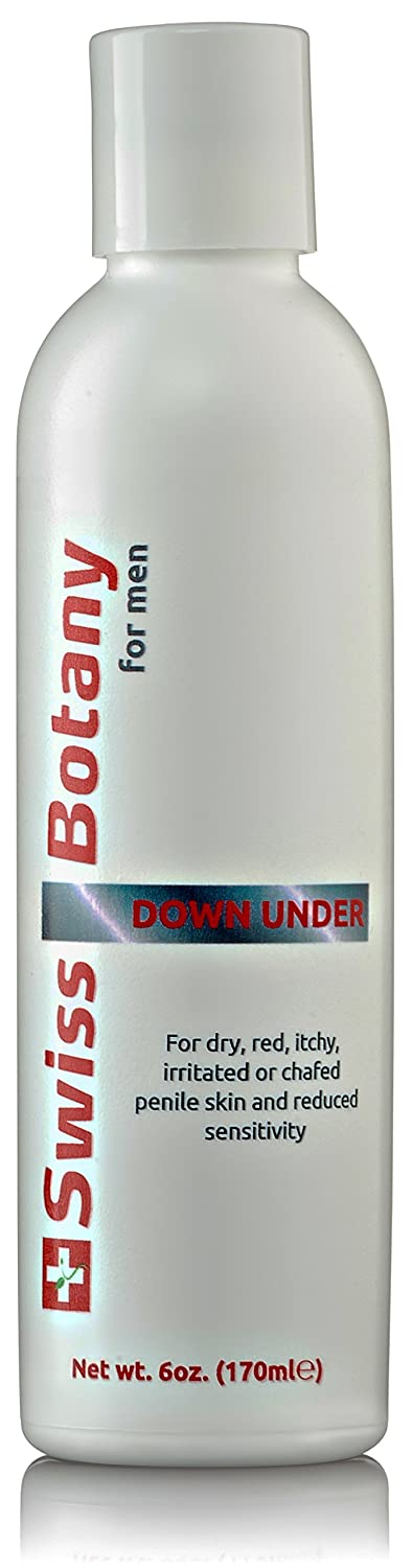 Swiss Botany Beauty 6 Ounces / White/Red / 1 Penile Health Cream for phimosis, balanitis, dry, cracked, peeling penile skin + acetyl man oil PENILE SENSITIVITY CREAM