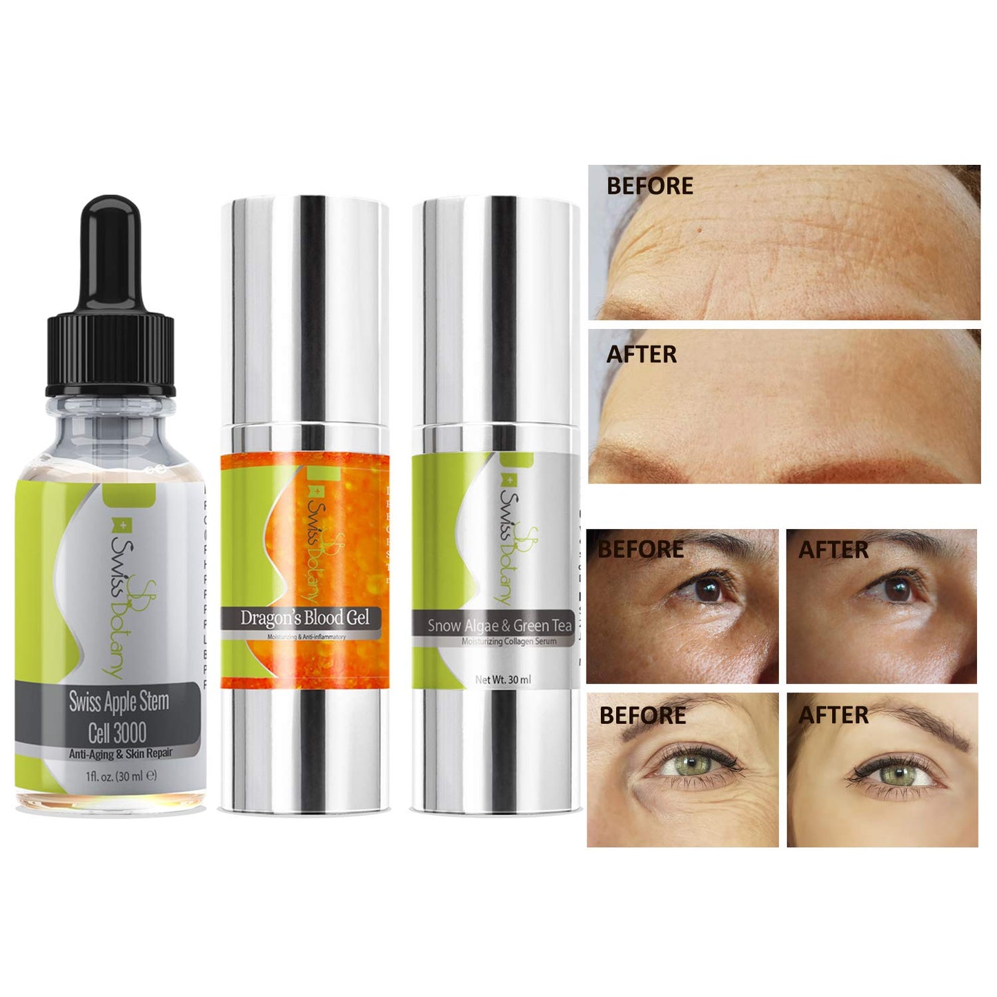 Swiss Botany Beauty Premium Kit Face / 3 3 in 1 Eye Wrinkle Treatment - Peptide Complex Serum