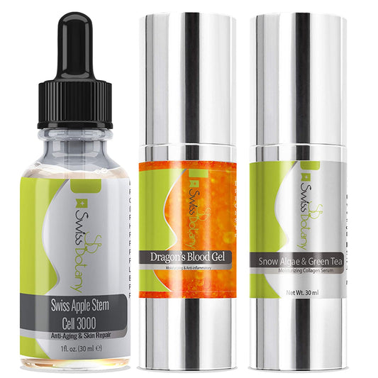 Swiss Botany Beauty Premium Kit Face / 3 Dragons Blood 3 in 1 Eye Wrinkle Treatment - Nature's Filler Alternative, Instantly Tighten & Sculpture Facial contours - eye wrinkle serum - Peptide Complex Serum