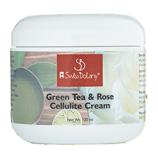 Swiss Botany Beauty Swiss Botany - Cellulite Remover Green Tea & Rose Cellulite Cream - Anti Cellulite Cream to Break Down Fat & Tighten Skin - Stretch Mark Cream - Vitamin A & Fatty Acids Nourish Skin - Hydrating for All Skin Types - 120 mL