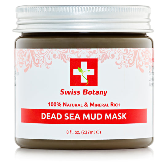 Swiss Botany face mask Dead Sea Mud Mask for Face & Body - 100% all Natural Organic Israeli Mud