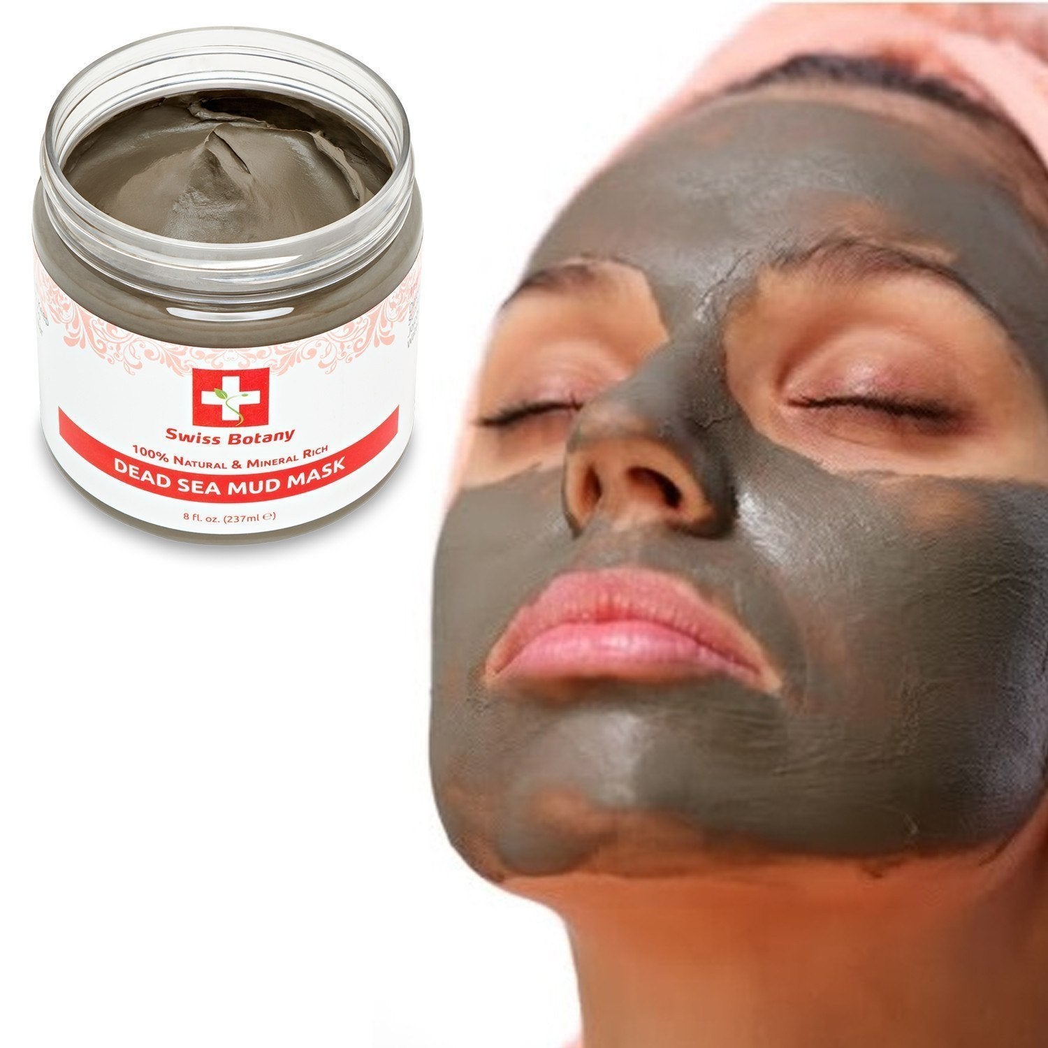 Swiss Botany face mask Dead Sea Mud Mask for Face & Body - 100% all Natural Organic Israeli Mud