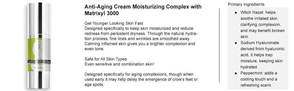 Swiss Botany moisturizer Anti Aging Cream Moisturizing Face Complex with Matrixyl 3000