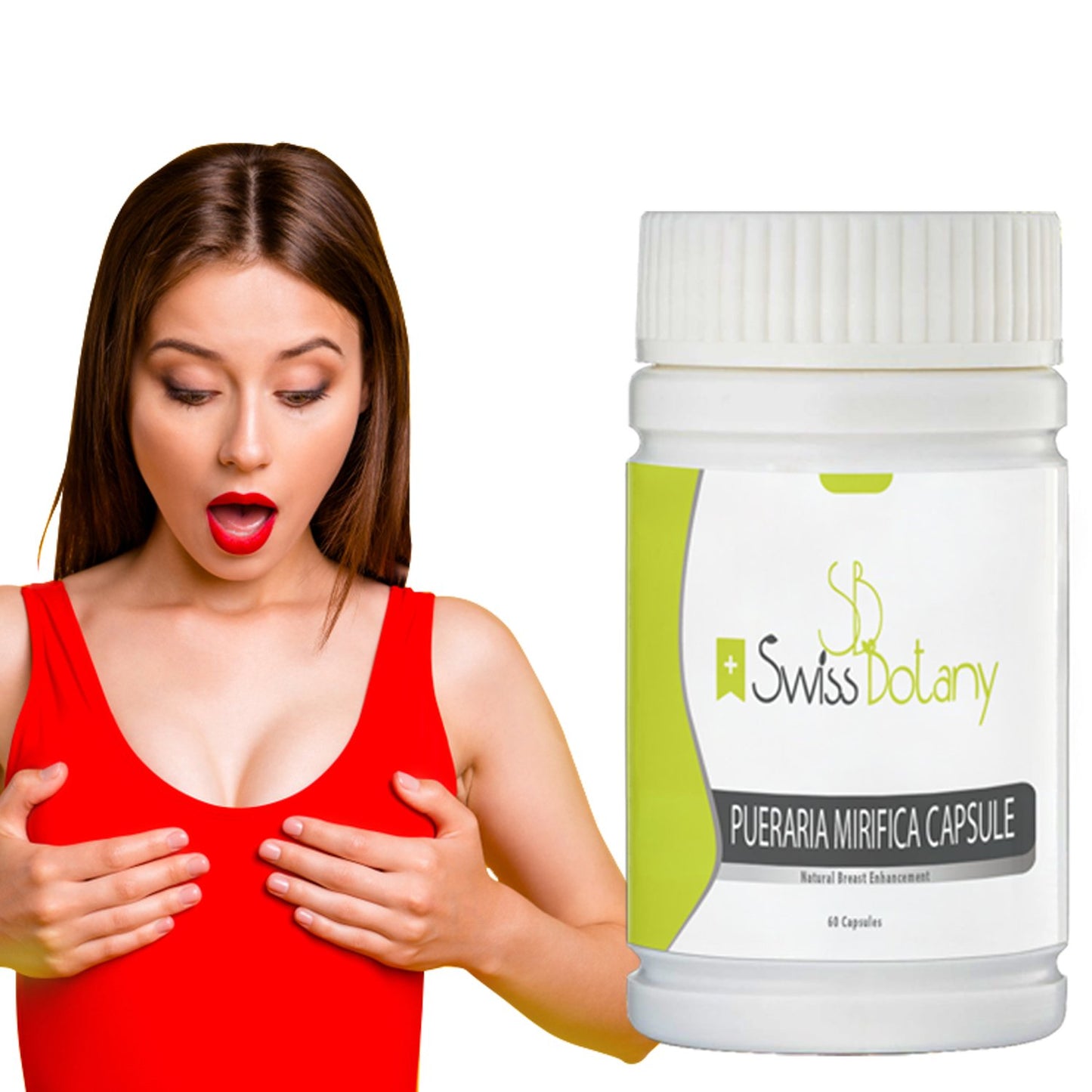 Swiss Botany Supplements Pueraria Mirifica Capsules Natural Breast Enlargement & Firmness Pills - Swiss Botany | ** 60 Capsules **