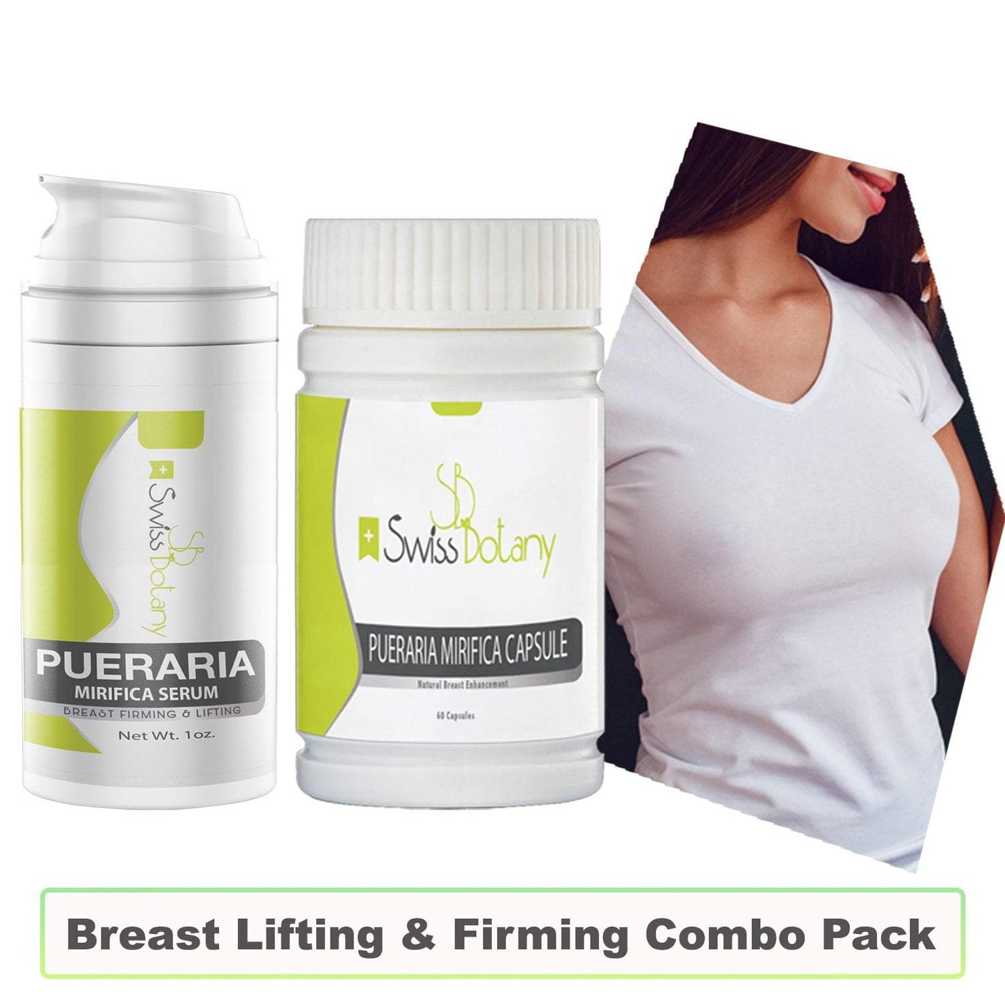 swissbotany breast lifting Pueraria Mirifica - Purest Quality Pueraria Mirifica Serum  + Swiss Botany Pueraria Mirifica Capsules - Natural breast Firming & Enlargement