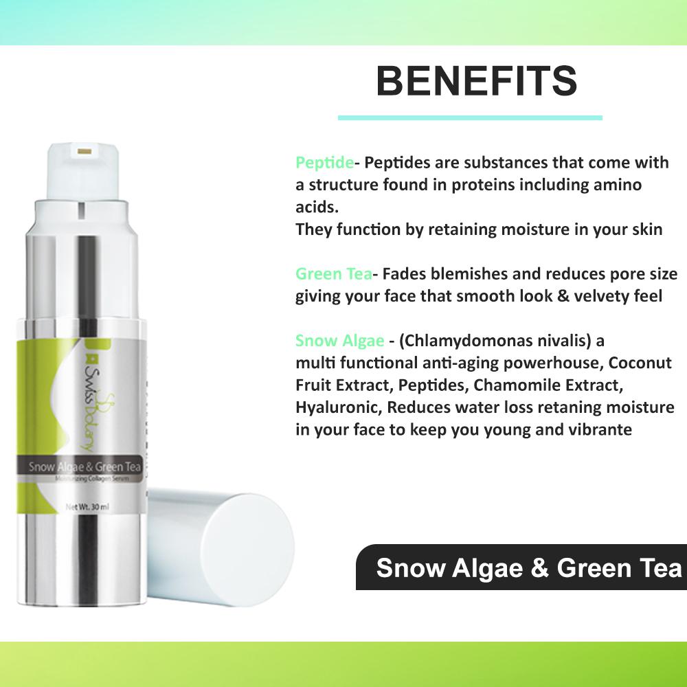 Snow Algae & Green Tea Moisturizing Collagen Serum, 30 mL